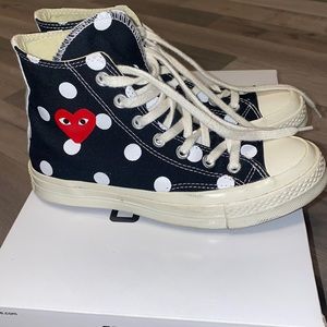 Hi Comme des Garçons PLAY Polka Dot Black Sneakers